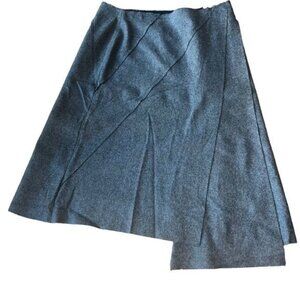 Country Road Skirt Womens 8 Gray Wool Blend Asymmetric Mid Length